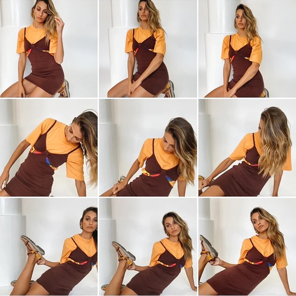 VERGE GIRL Brown Knit Cutout Mini Dress - Picture 5 of 5